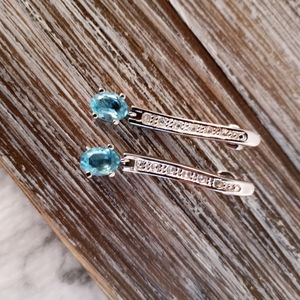 Aquamarine Diamond Drop Earrings 💎